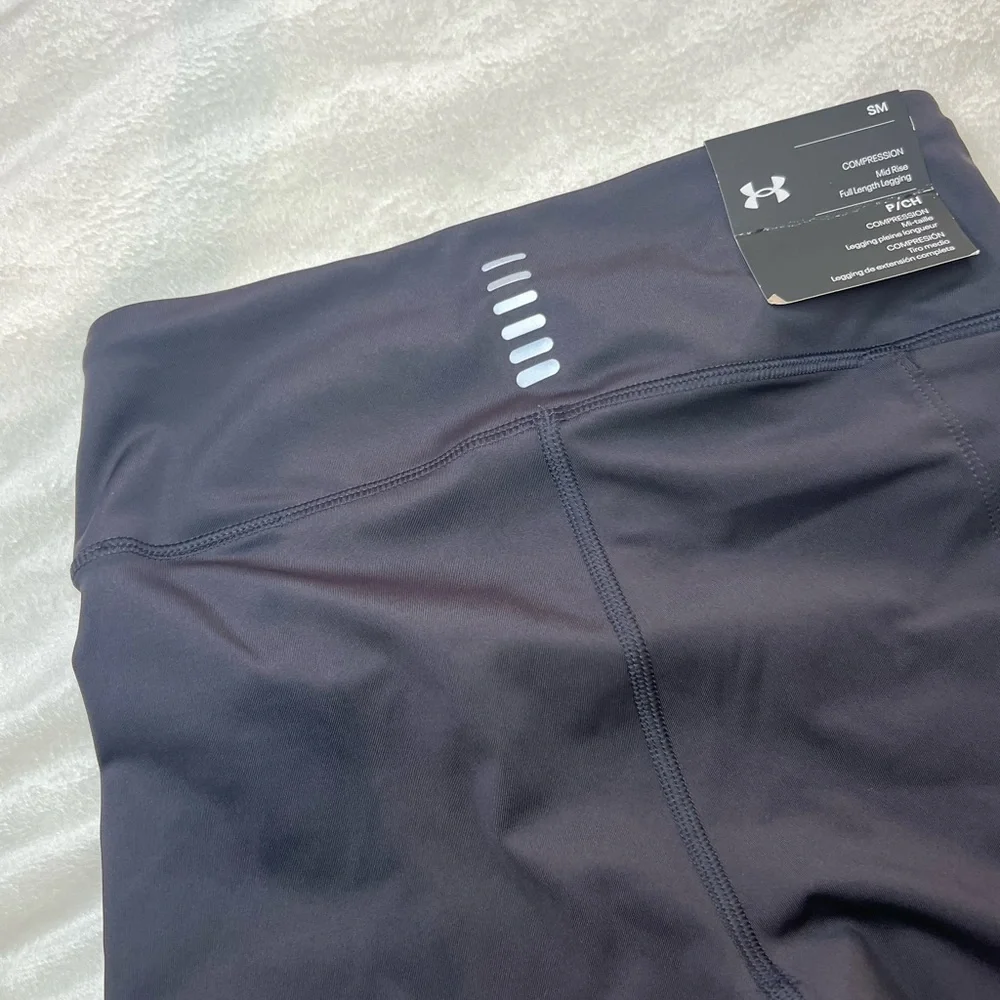 NWT Womens Black and Purple Compression Under Armour Athletic Legging Size S - Picture 9 of 10